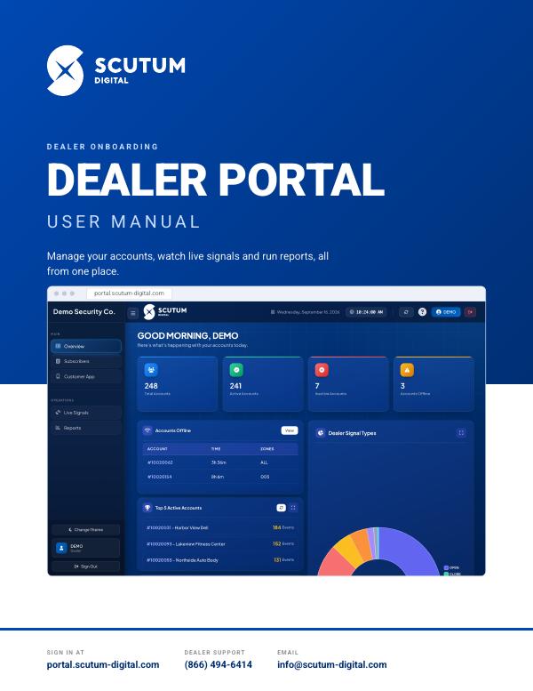 Dealer Portal — User Manual — cover page