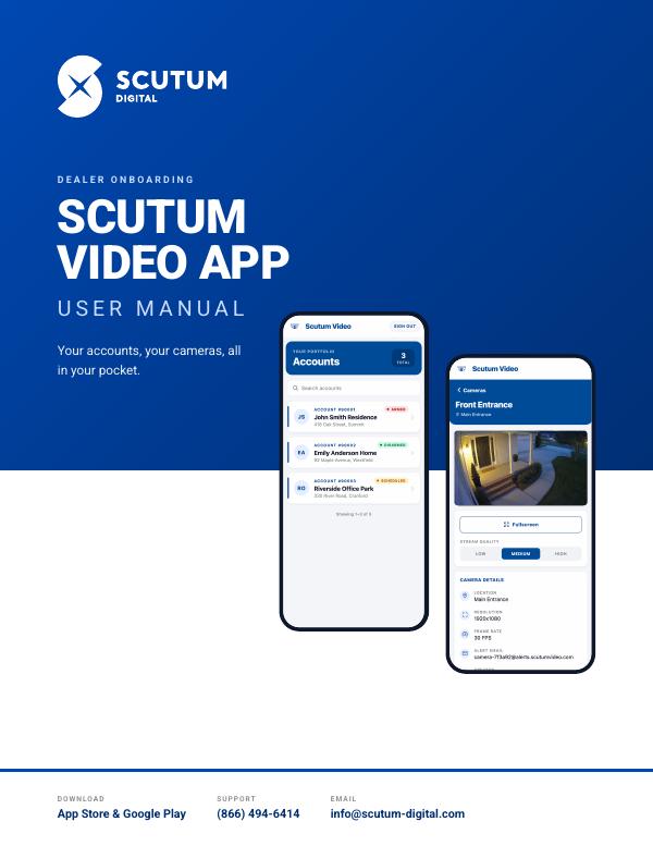 Scutum Video App — User Manual — cover page